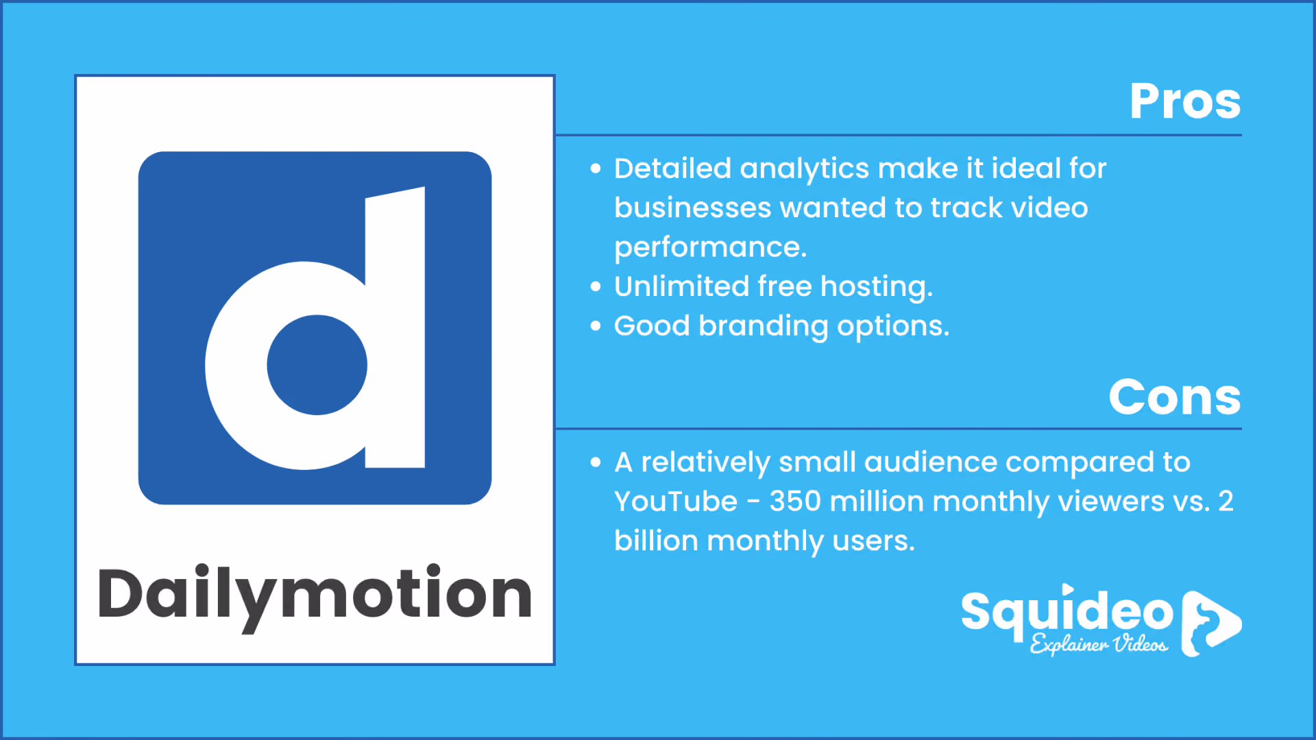 Dailymotion Video Pros and Cons