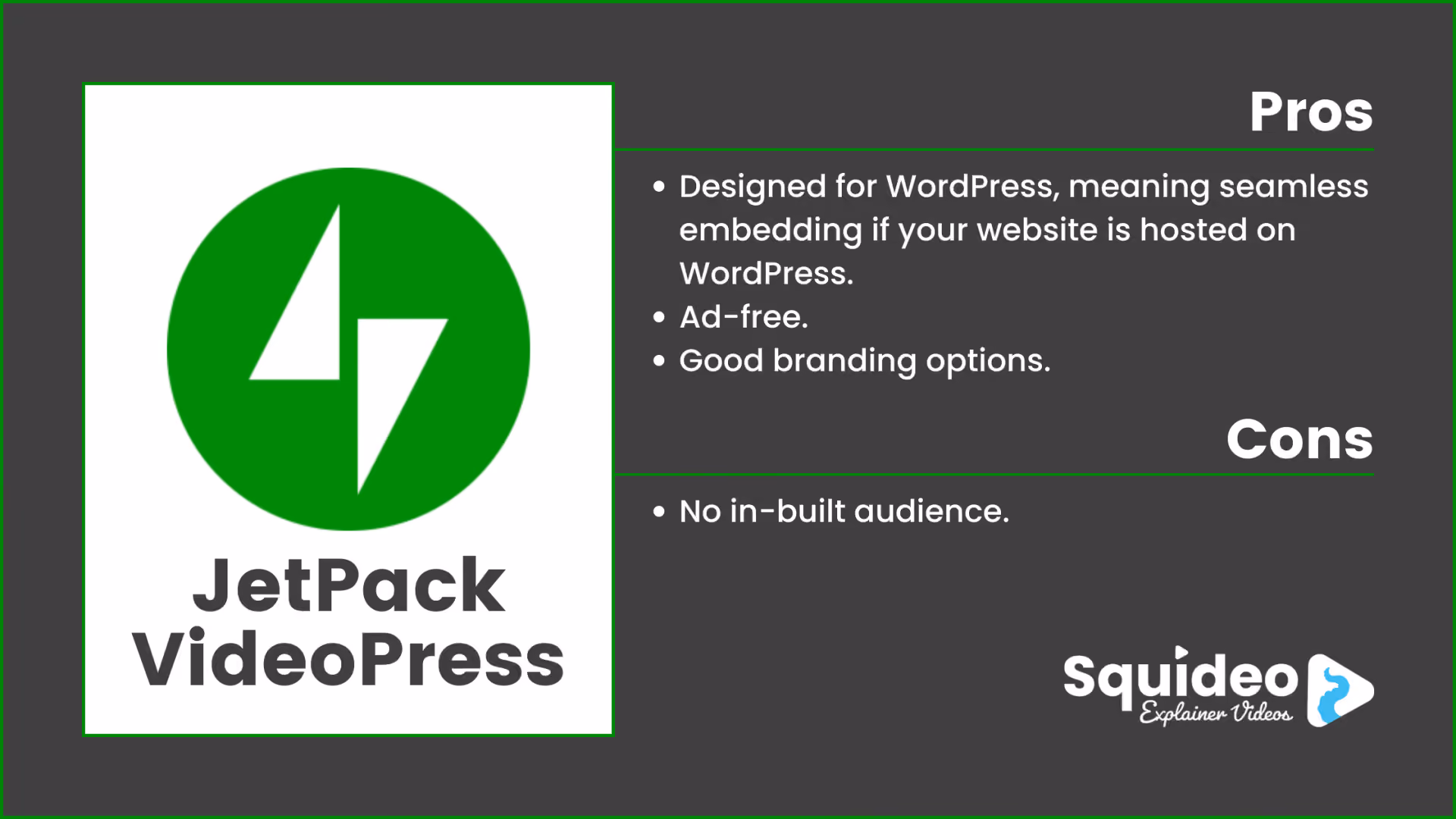JetPack VideoPress Video Pros and Cons