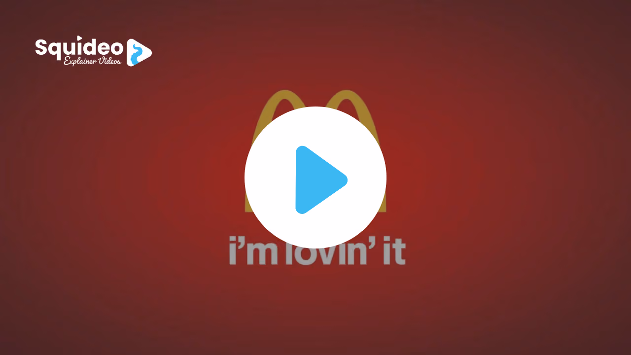 The McDonald's golden arches on a deep red background above the line 'i'm lovin' it'