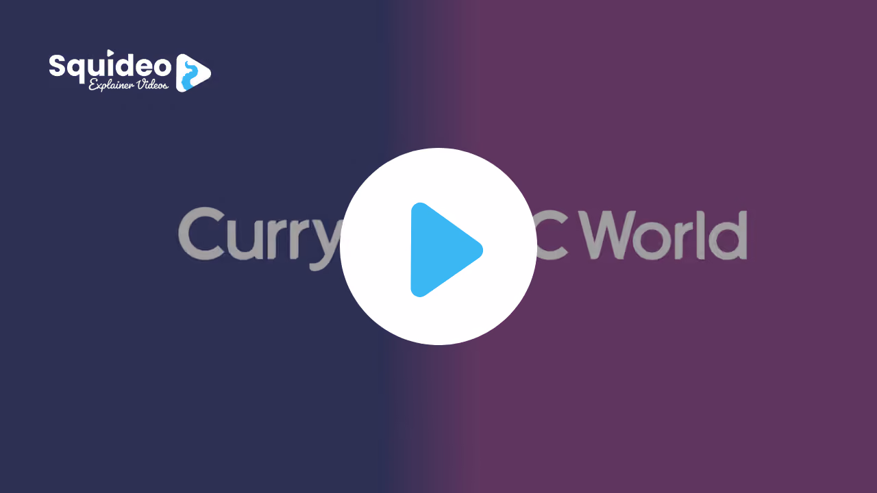 The words 'Currys PC World' in grey on a navy-to-purple gradient